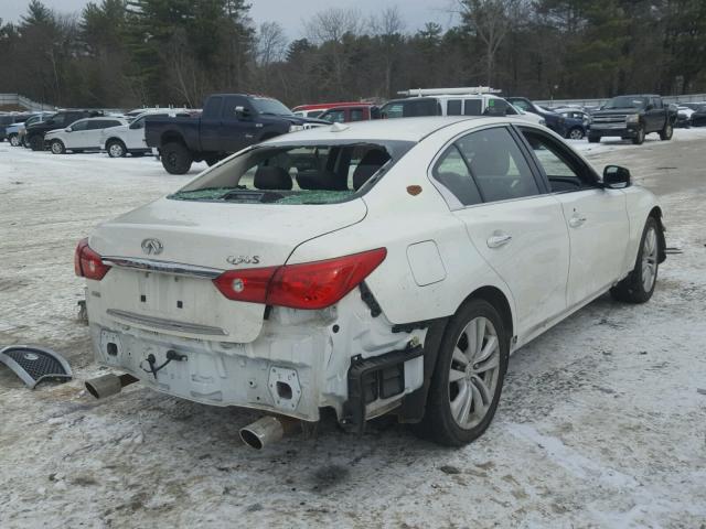 JN1BV7AR5EM697121 - 2014 INFINITI Q50 BASE WHITE photo 4