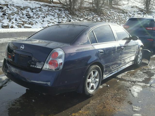 1N4AL11D76N354571 - 2006 NISSAN ALTIMA S BLUE photo 4