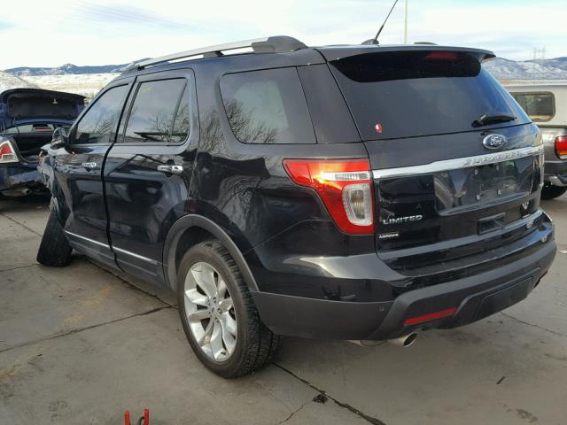 1FM5K8F81DGC90897 - 2013 FORD EXPLORER L BLACK photo 3