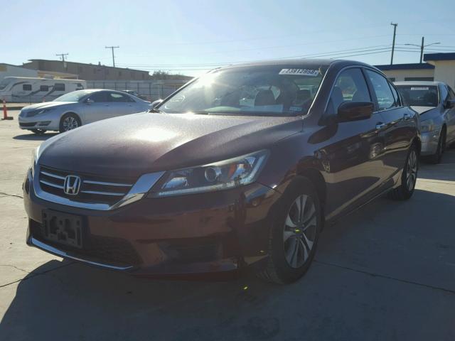 1HGCR2F34DA013299 - 2013 HONDA ACCORD LX MAROON photo 2