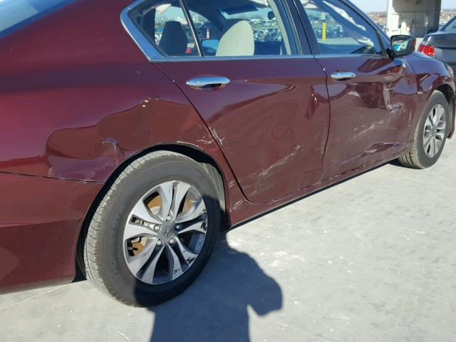 1HGCR2F34DA013299 - 2013 HONDA ACCORD LX MAROON photo 9