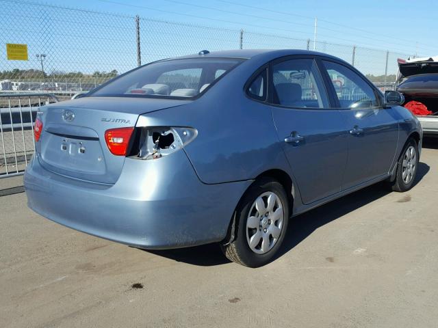 KMHDU46DX7U206979 - 2007 HYUNDAI ELANTRA GL BLUE photo 4