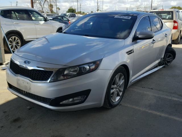 KNAGN4A72B5087289 - 2011 KIA OPTIMA EX SILVER photo 2