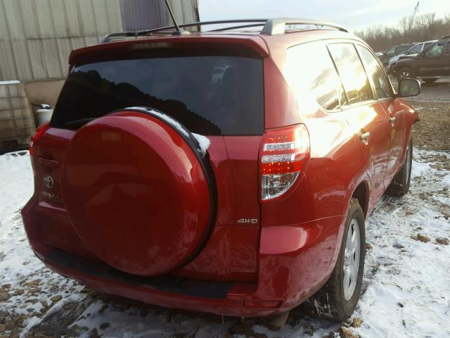 2T3BF4DV6CW253683 - 2012 TOYOTA RAV4 RED photo 4