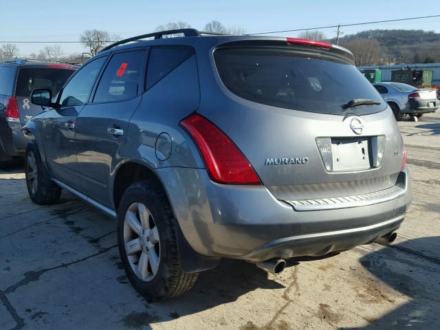 JN8AZ08T76W423466 - 2006 NISSAN MURANO SL GRAY photo 3