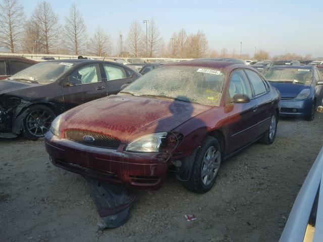 1FAFP53U37A190520 - 2007 FORD TAURUS SE BURGUNDY photo 2