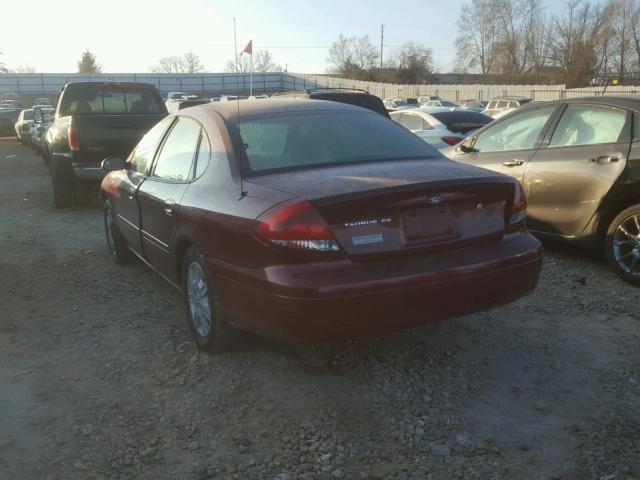 1FAFP53U37A190520 - 2007 FORD TAURUS SE BURGUNDY photo 3