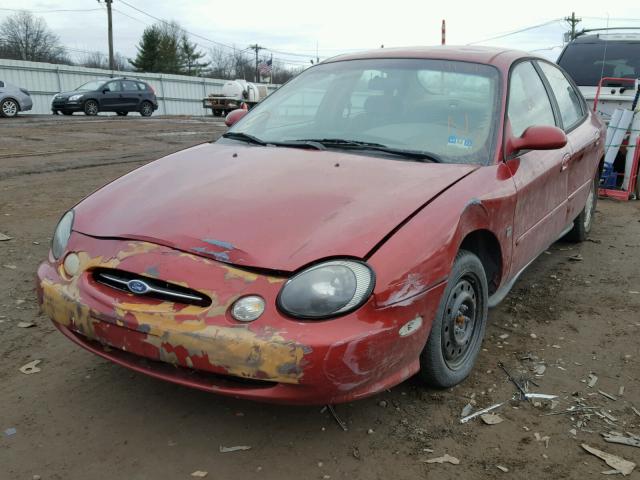 1FAFP53S8XG305298 - 1999 FORD TAURUS SE RED photo 2