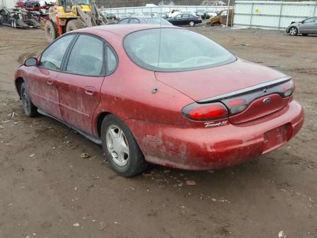 1FAFP53S8XG305298 - 1999 FORD TAURUS SE RED photo 3