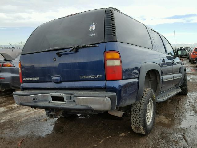 3GNGK26U72G309372 - 2002 CHEVROLET SUBURBAN K BLUE photo 4