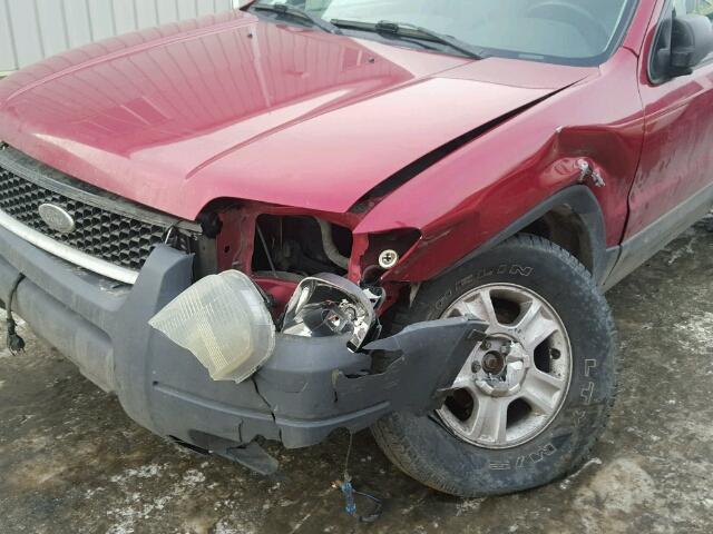 1FMYU93163KE18289 - 2003 FORD ESCAPE XLT RED photo 9