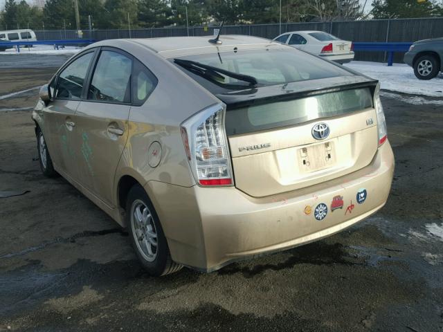 JTDKN3DU5B1429320 - 2011 TOYOTA PRIUS TAN photo 3