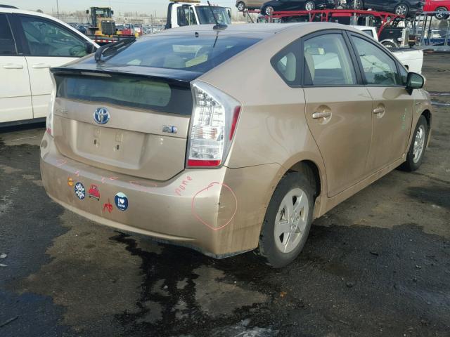 JTDKN3DU5B1429320 - 2011 TOYOTA PRIUS TAN photo 4