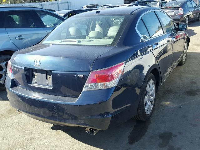 5KBCP3F85AB013628 - 2010 HONDA ACCORD EXL BLUE photo 4