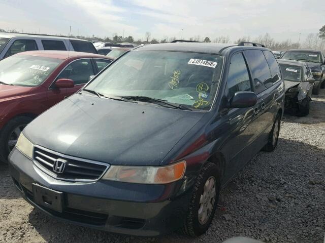 5FNRL18914B025410 - 2004 HONDA ODYSSEY EX GREEN photo 2