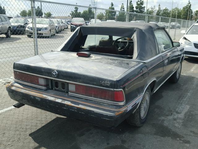 1C3BC55E3GG137053 - 1986 CHRYSLER LEBARON BLACK photo 4