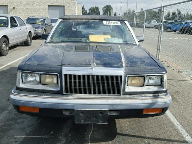 1C3BC55E3GG137053 - 1986 CHRYSLER LEBARON 黑色 照片 9