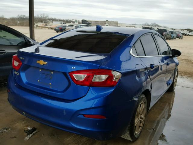 1G1BE5SM4G7327471 - 2016 CHEVROLET CRUZE LT BLUE photo 4