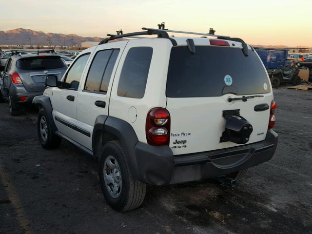 1J4GL48K27W630770 - 2007 JEEP LIBERTY SP WHITE photo 3