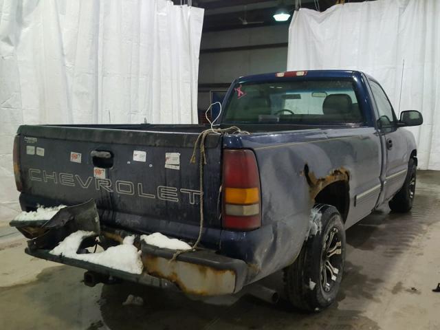 1GCEC14W01Z178795 - 2001 CHEVROLET SILVERADO BLUE photo 4