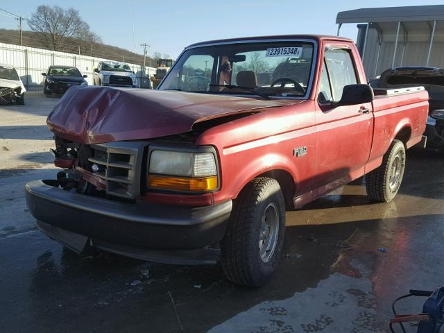 1FTDF15Y1RNB55337 - 1994 FORD F150 MAROON photo 2