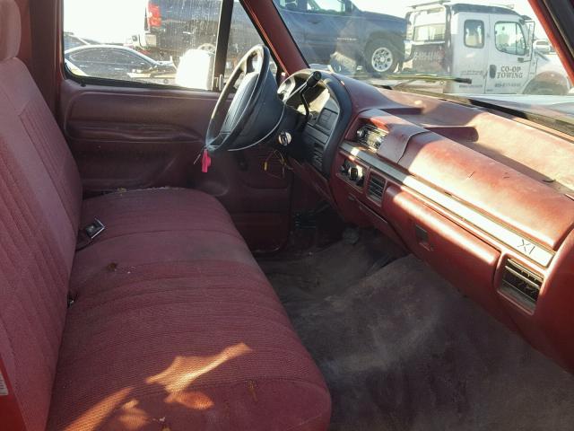 1FTDF15Y1RNB55337 - 1994 FORD F150 MAROON photo 5