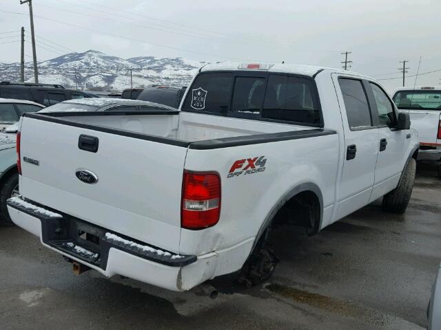 1FTPW14576FB02197 - 2006 FORD F150 SUPER WHITE photo 4