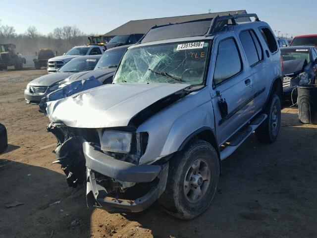 5N1ED28T01C522093 - 2001 NISSAN XTERRA XE SILVER photo 2