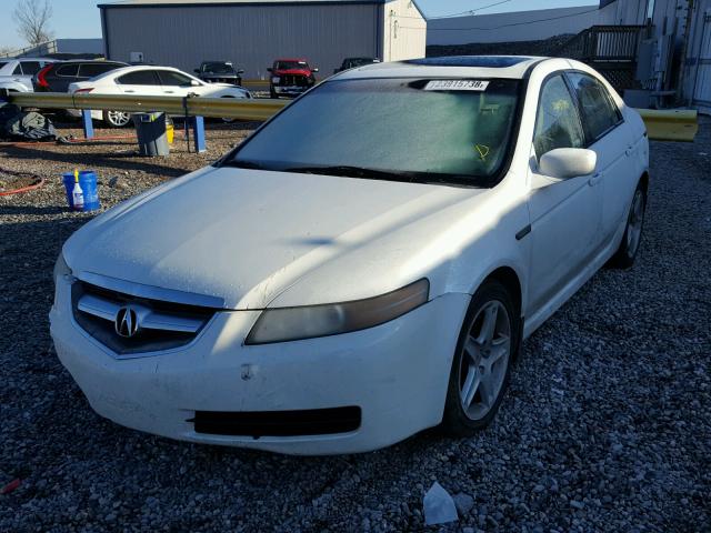 19UUA66245A055290 - 2005 ACURA TL WHITE photo 2