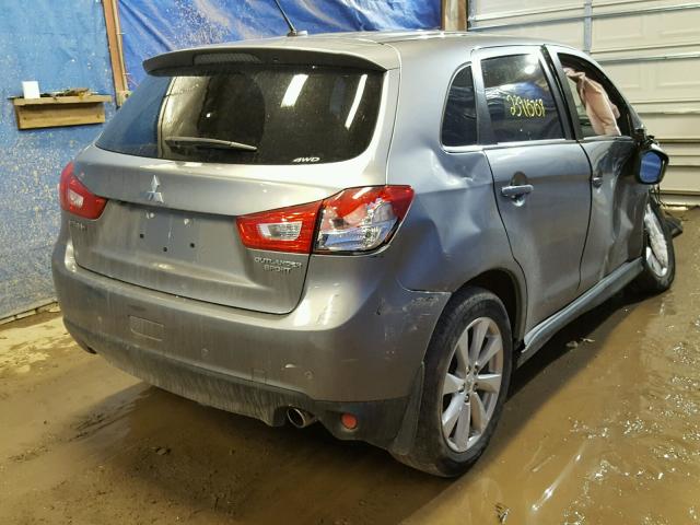 4A4AR4AU9FE021405 - 2015 MITSUBISHI OUTLANDER SILVER photo 4