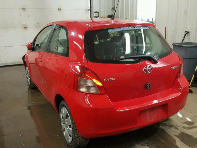 JTDJT923085215674 - 2008 TOYOTA YARIS RED photo 3