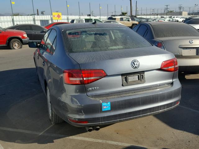 3VW1K7AJ3FM304814 - 2015 VOLKSWAGEN JETTA BASE 灰色 照片 3