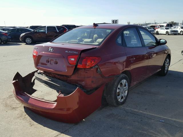 KMHDU46D79U746759 - 2009 HYUNDAI ELANTRA GL MAROON photo 4