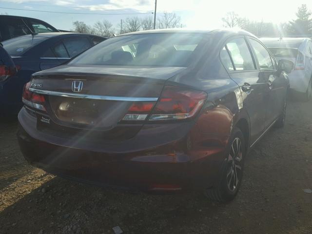 2HGFB2F80EH537615 - 2014 HONDA CIVIC EX MAROON photo 4