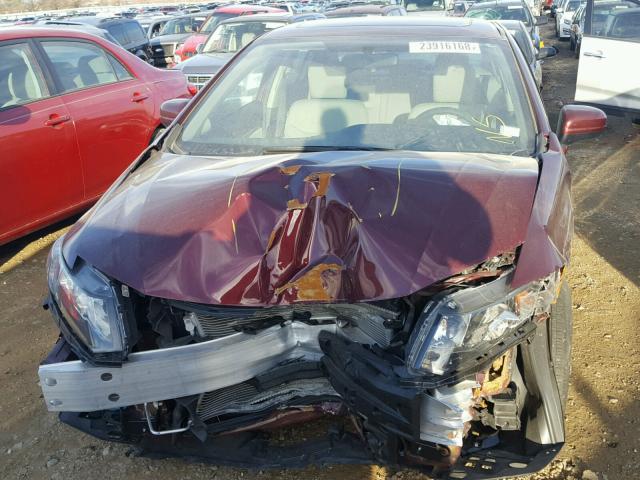 2HGFB2F80EH537615 - 2014 HONDA CIVIC EX MAROON photo 7