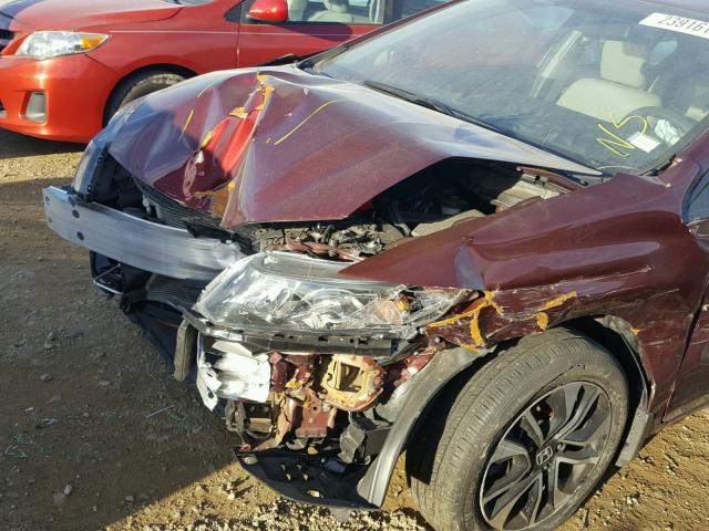 2HGFB2F80EH537615 - 2014 HONDA CIVIC EX მუქწითელი ფოტო 9