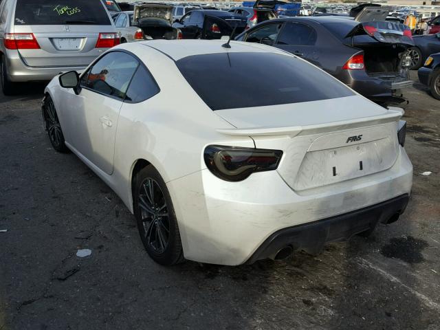 JF1ZNAA1XD1722278 - 2013 TOYOTA SCION FR-S WHITE photo 3