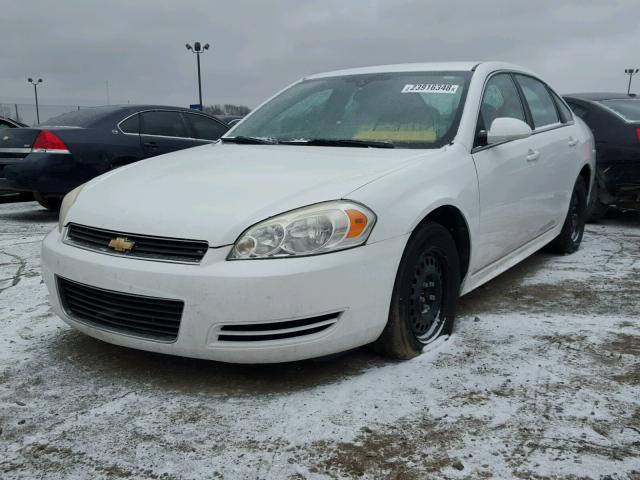 2G1WA5EK8A1166280 - 2010 CHEVROLET IMPALA LS WHITE photo 2