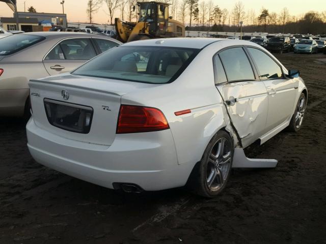 19UUA66225A004662 - 2005 ACURA TL WHITE photo 4