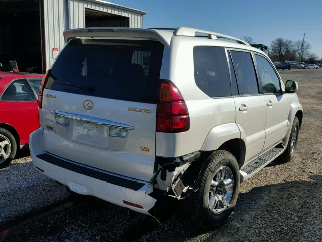 JTJBT20XX60118961 - 2006 LEXUS GX 470 WHITE photo 4