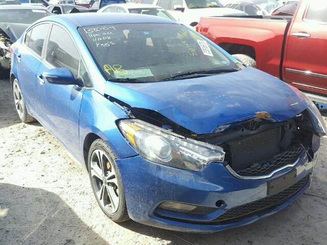 KNAFX4A81F5339456 - 2015 KIA FORTE EX BLUE photo 1