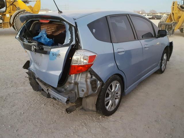 JHMGE87449C006143 - 2009 HONDA FIT SPORT BLUE photo 4