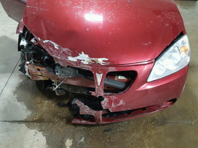 1G2ZG57N784275164 - 2008 PONTIAC G6 BASE RED photo 7