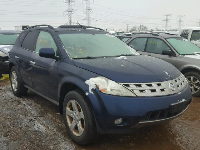 JN8AZ08W05W428193 - 2005 NISSAN MURANO SL BLUE photo 1