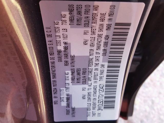 3MYDLBZV7GY120401 - 2016 TOYOTA SCION IA GRAY photo 10