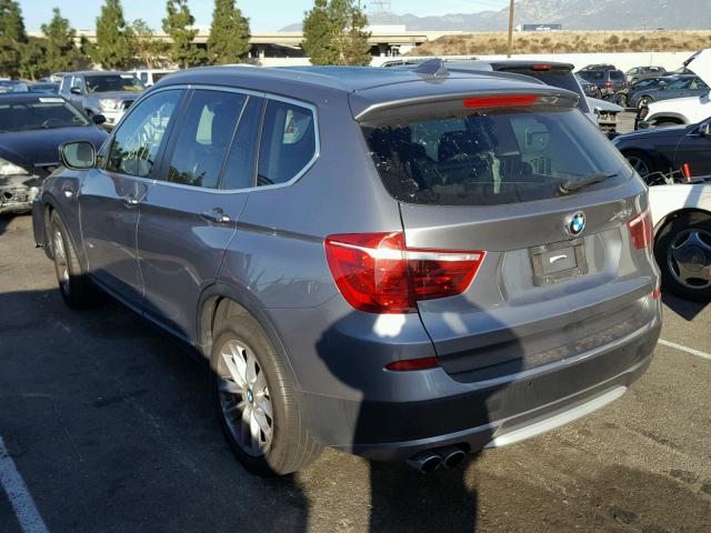 5UXWX9C53E0D21461 - 2014 BMW X3 XDRIVE2 CHARCOAL photo 3