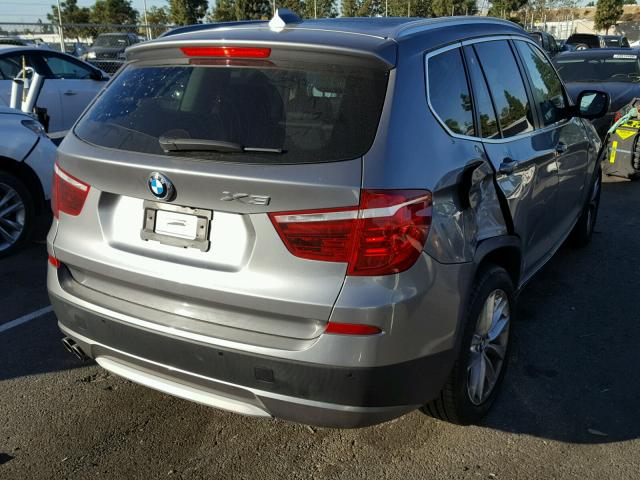 5UXWX9C53E0D21461 - 2014 BMW X3 XDRIVE2 CHARCOAL photo 4