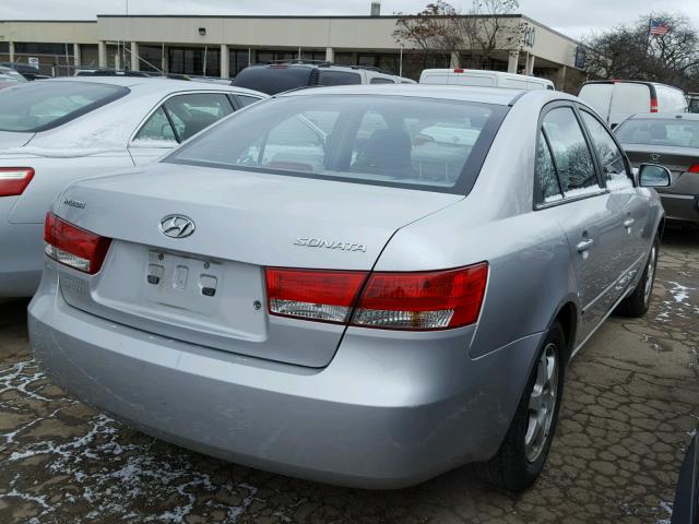 KMHEU46C86A105709 - 2006 HYUNDAI SONATA GLS SILVER photo 4