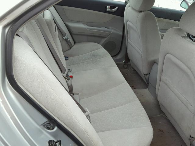 KMHEU46C86A105709 - 2006 HYUNDAI SONATA GLS SILVER photo 6