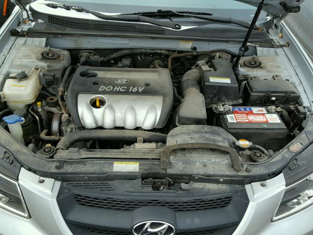 KMHEU46C86A105709 - 2006 HYUNDAI SONATA GLS SILVER photo 7